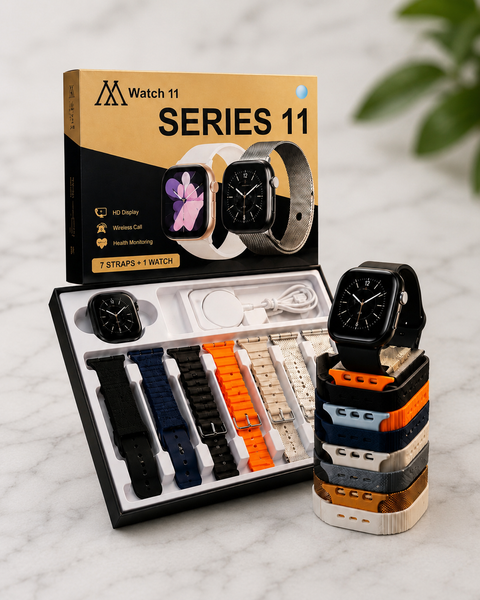 7-in-1 Ultra Smart Watch Series 11 Bluetooth Calling with Earbuds